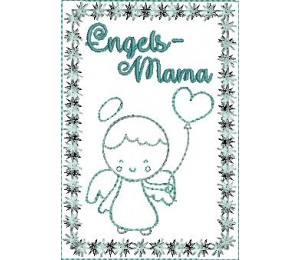 Stickdatei ITH - Postkarte Engels Mama kostenlos für ehrenamtliche Sticker